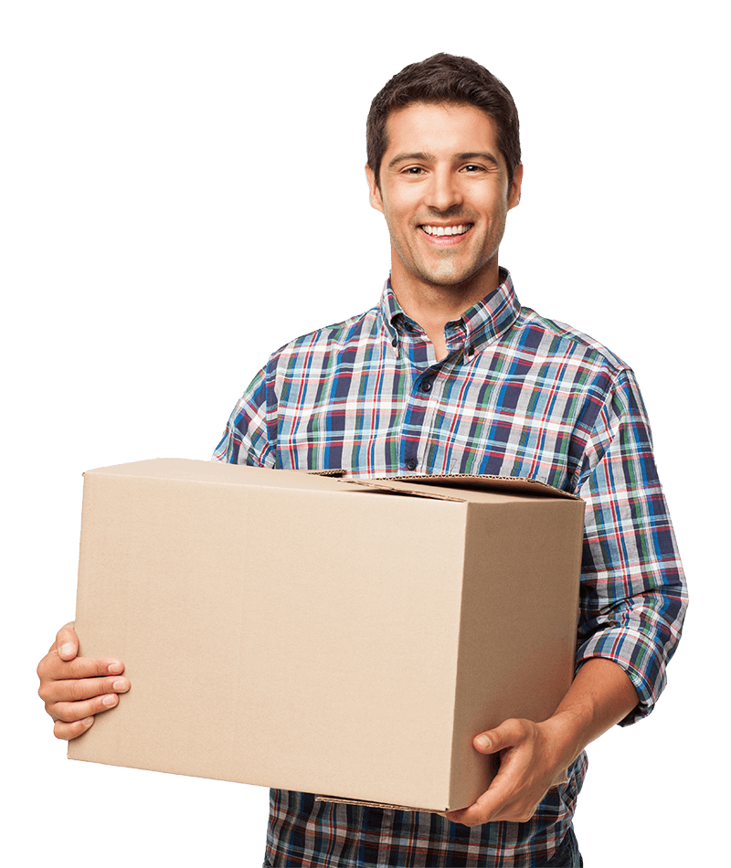 Man with box